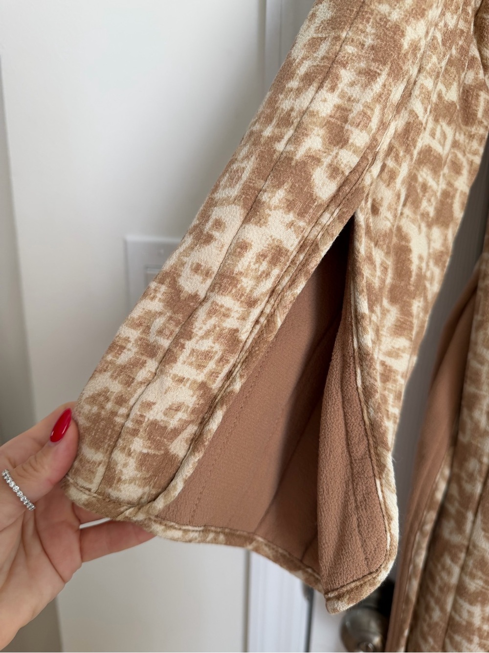 By Malene Birger Beige and Cream Patterned Coat size Small - Picture 6 of 10